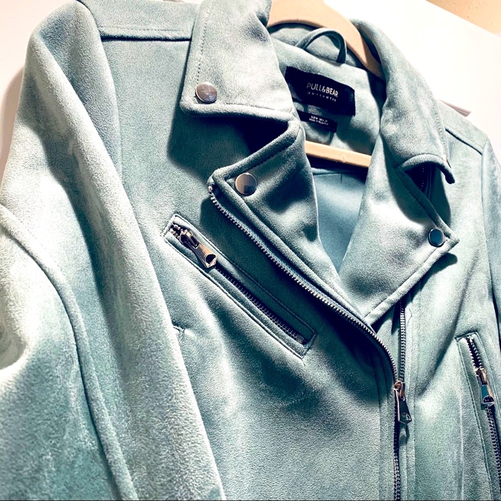 🆕Pull&Bear Faux suede biker jacket - Picture 7 of 7
